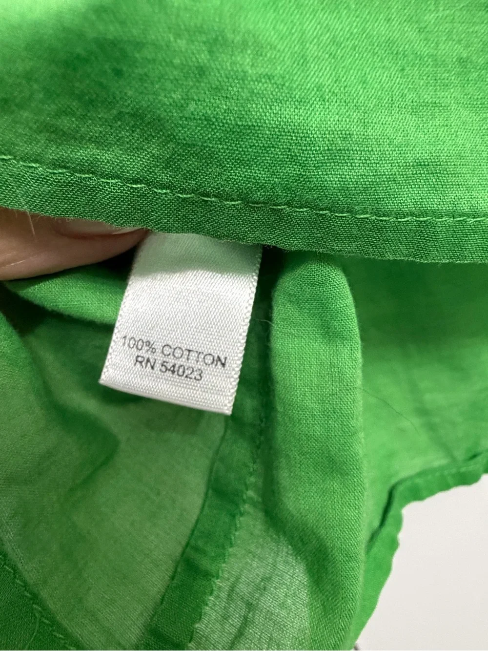 Banana Republic Bright Green Short-Sleeve Peasant Blouse